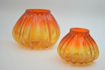 Biev Kehribar Kabak Vazo 15x15x13 cm