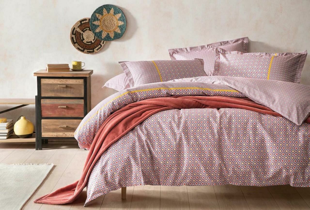 Yataş Bedding Tek Kişilik 4 Parça Wellsoft Battaniyeli Nevresim Takımı Seti Hilaris - Kiremit