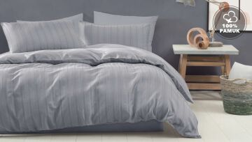 Yataş Bedding Çift Kişilik Raso Saten Nevresim Takımı Gri