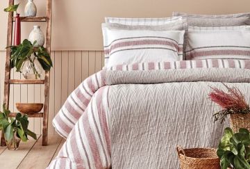 Yataş Bedding Tek Kişilik 5 Parça Yatak Örtülü Nevresim Takımı Seti Simula - Kırmızı