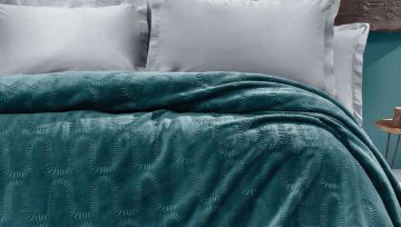 Yataş Bedding 200x220 Cift Kisilik  Tricia Emboss Battaniye - Petrol Yeşili