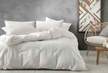 Yataş Bedding Çift Kişilik XL Raso Saten Nevresim Takımı Ekru