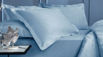 Yataş Bedding 50x70 Volanlı Maisy Bambu Saten Yastık Kılıfı 2'li - İndigo