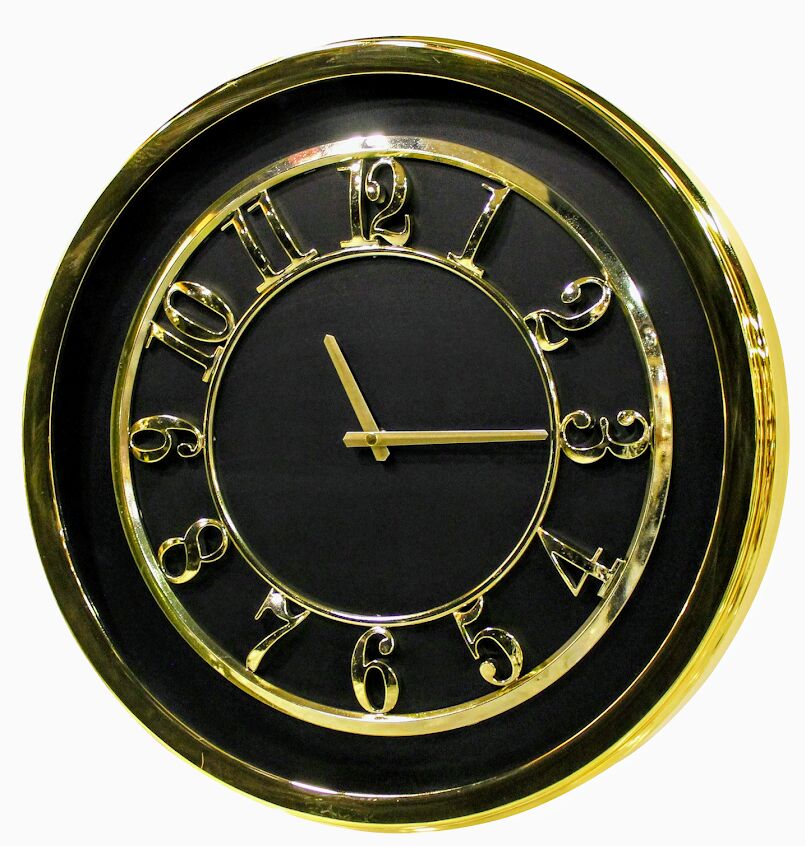 Biev 50 Cm Yuvarlak Kaplama Saat Altın /1Sas-608