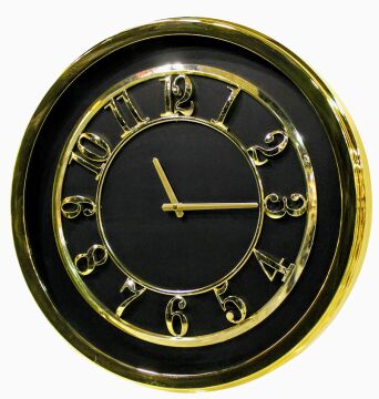 Biev 50 Cm Yuvarlak Kaplama Saat Altın /1Sas-608