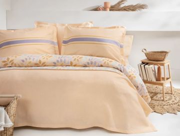 Yataş Bedding Çift Kişilik XL Ellen Rnf Nevresim Takımı - Somon