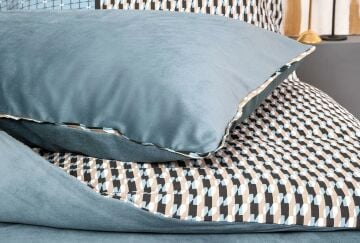 Yataş Bedding Çift Kişilik Savio Kadife Saten Nevresim Takımı - İndigo