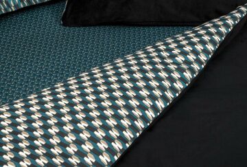 Yataş Bedding Çift Kişilik XL Bronte Kadife Saten Nevresim Takımı - Siyah