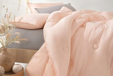 Yataş Bedding Çift Kişilik XL Lupa Soft Penye Yorgan 300gr/m2 (235x215) - Pudra