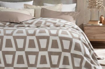 Yataş Bedding Çift Kişilik Nario Pamuk Battaniye - Ekru