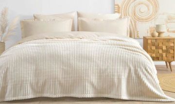 Yataş Bedding Çift Kişilik Nova Emboss Battaniye - Şampanya