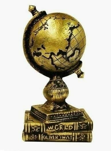 Biev Dekoratif Dünya Biblo Altın