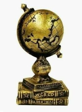 Biev Dekoratif Dünya Biblo Altın