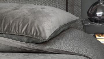 Yataş Bedding Çift Kişilik XL Pıetro Saten Nevresim Takımı Antrasit