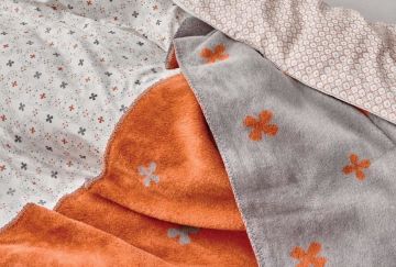 Yataş Bedding Çift Kişilik 5 Parça Pamuk Battaniyeli Nevresim Takımı Seti Marcius - Tarçın