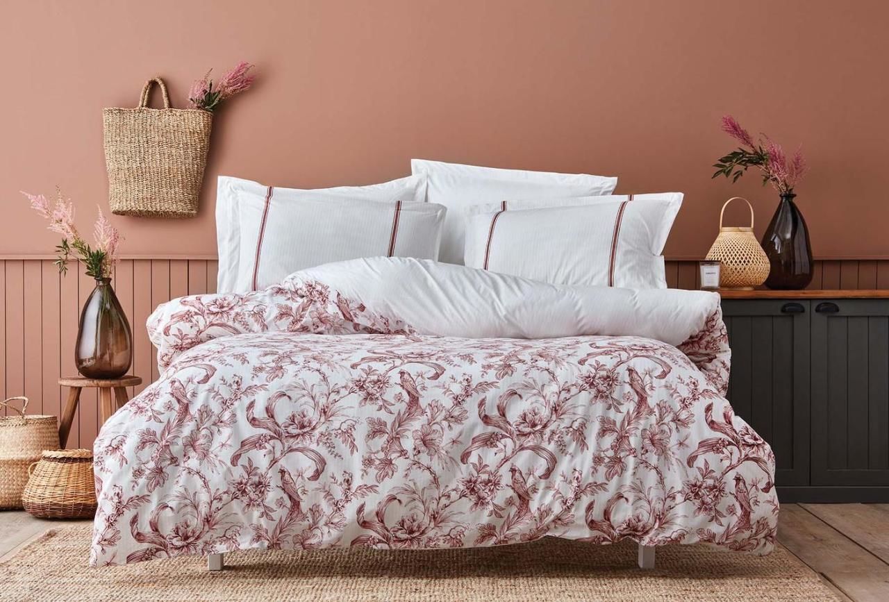 Yataş Bedding Çift Kişilik Hermosa Rnf Nevresim Takımı - Kırmızı