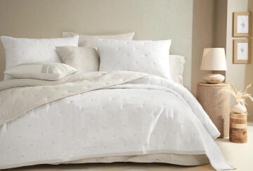 Yataş Bedding Çift Kişilik Loras Keten Yatak Örtüsü Seti - Keten