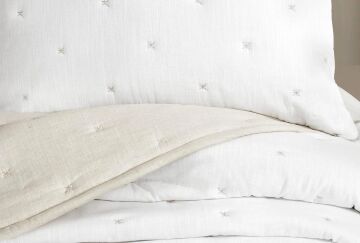 Yataş Bedding Çift Kişilik Loras Keten Yatak Örtüsü Seti - Keten