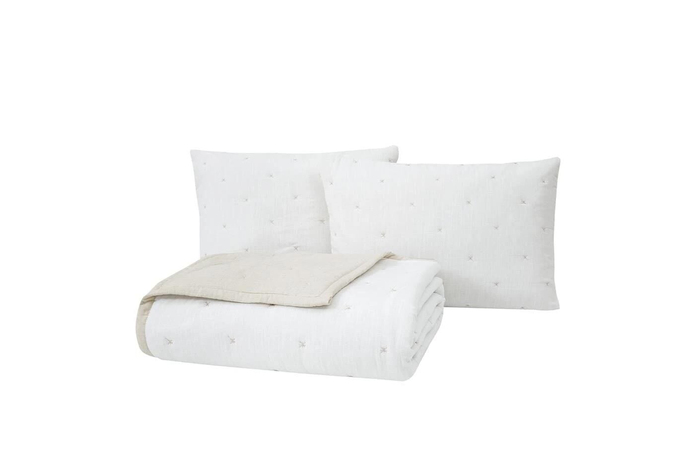 Yataş Bedding Çift Kişilik Loras Keten Yatak Örtüsü Seti - Keten