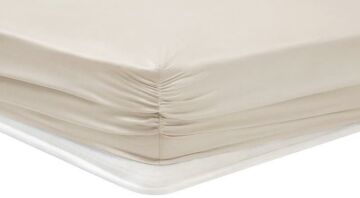 Yataş Bedding 200x200x36 Çift Kişilik XL Maisy Bambu Saten Lastikli Çarşaf - Bej
