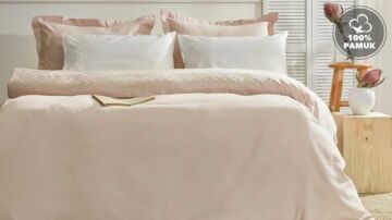 Yataş Bedding Çift Kişilik Urban Saten Nevresim Takımı - Pudra