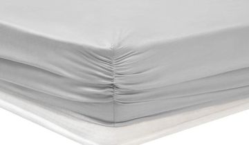 Yataş Bedding 200x200x36 Çift Kişilik XL Maisy Bambu Saten Lastikli Çarşaf - Gri