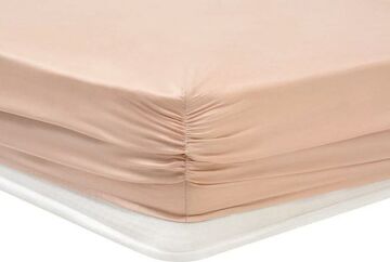 Yataş Bedding 200x200x36 Çift Kişilik XL Maisy Bambu Saten Lastikli Çarşaf - Blush