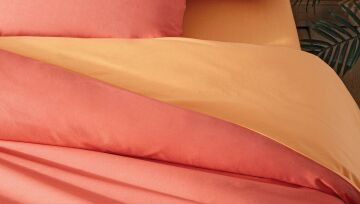 Yataş Bedding Çift Kişilik XL Noah Nevresim Seti Turuncu Nil Çiçeği