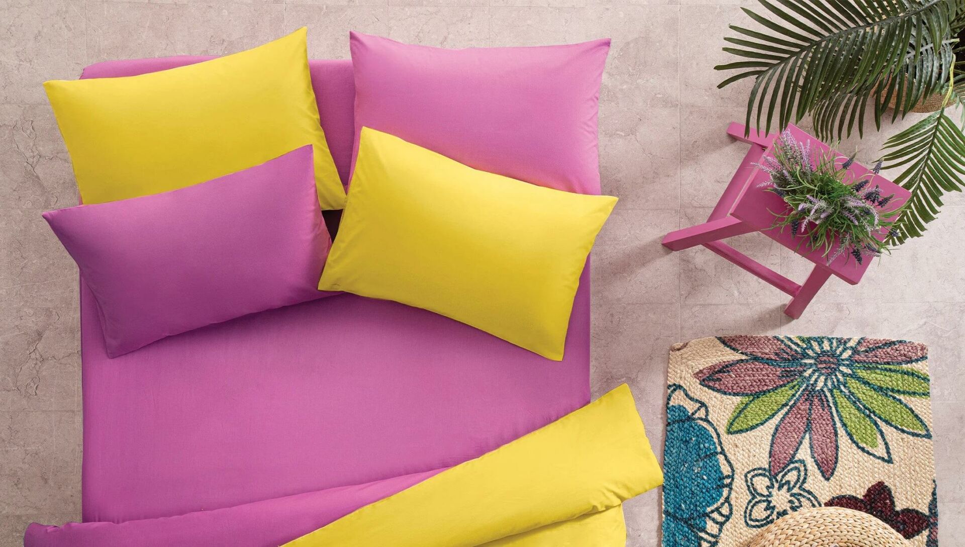 Yataş Bedding Noah Yastık Kılıfı Fusya 50x70