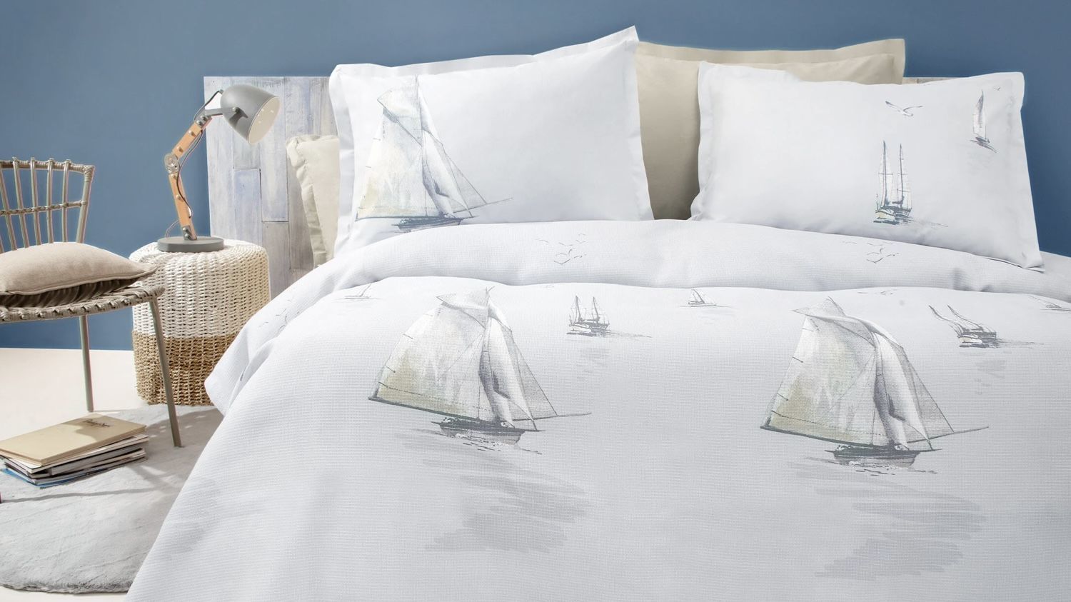 Yataş Bedding Tek Kişilik Piera Rnf Nevresim Takımı - Mavi