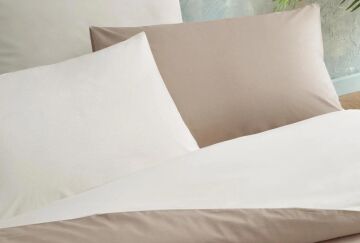 Yataş Bedding Çift Kişilik Noah Nevresim Seti Bej - Ekru