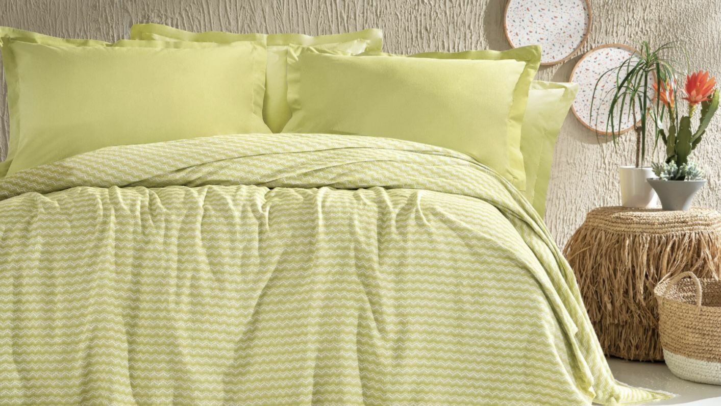 Yataş Bedding Tek Kişilik Gwen Pike Takımı - Yağ Yeşili