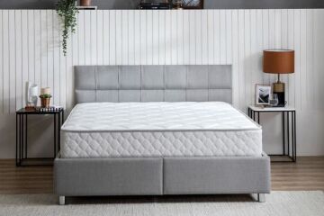 Yataş Bedding 150x200 Sleep Balance - Somni Baza - Deep Başlık Set - 21701 Beyaz