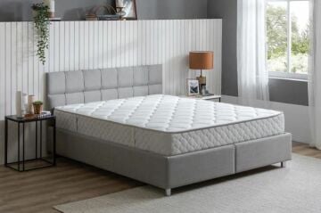 Yataş Bedding 150x200 Sleep Balance - Somni Baza - Deep Başlık Set - 21002 Kül