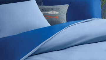 Yataş Bedding Çift Kişilik Noah Nevresim Seti Koyu Mavi- Mavi