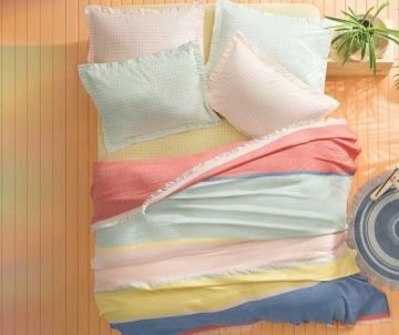 Yataş Bedding Çift Kişilik Mattia Müslin Pike Takımı - Nar Çiçeği