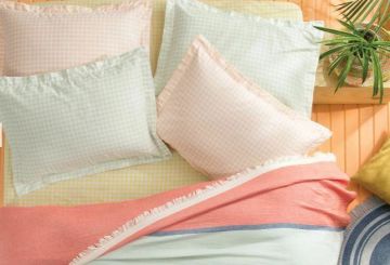 Yataş Bedding Çift Kişilik Mattia Müslin Pike Takımı - Nar Çiçeği