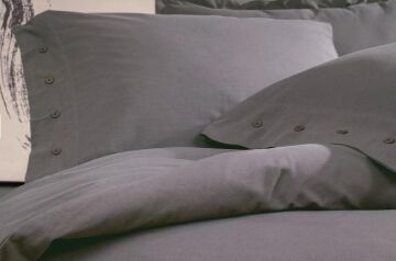 Yataş Bedding Çift Kişilik Plain Rnf Yıkamalı Nevresim Takımı - Antrasit