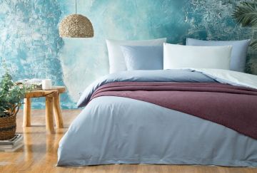 Yataş Bedding Çift Kişilik Noah Rnf Nevresim Seti (Nil Yeşili-İndigo)