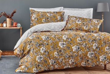 Yataş Bedding Çift Kişilik Grada Saten Nevresim Takımı - Sarı
