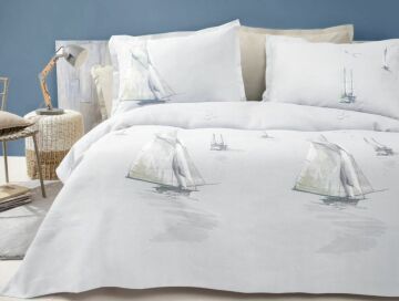 Yataş Bedding Çift Kişilik XL Piera Rnf Nevresim Takımı - Mavi