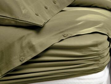 Yataş Bedding Çift Kişilik XL Plain Rnf Yıkamalı Nevresim Takımı - Yeşil