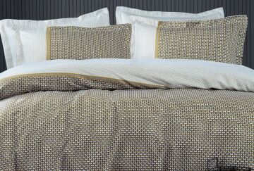 Yataş Bedding Çift Kişilik XL Arch Saten Nevresim Takımı - Gri