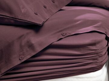 Yataş Bedding Çift Kişilik XL Plain Rnf Yıkamalı Nevresim Takımı - Mürdüm