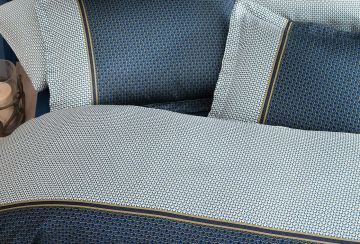 Yataş Bedding Çift Kişilik XL Arch Saten Nevresim Takımı - Lacivert