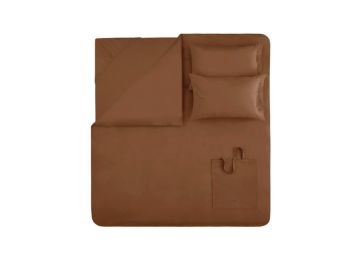 Yataş Bedding Çift Kişilik XL Plain Rnf Yıkamalı Nevresim Takımı - Kiremit