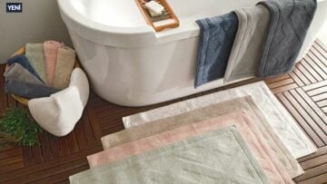 Yataş Bedding Milo Banyo Paspası Seti - Bej (50x60 cm + 60x100 cm)