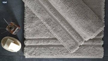 Yataş Bedding Felicia Banyo Paspası Seti - Gri (50x60 cm + 60x100 cm)