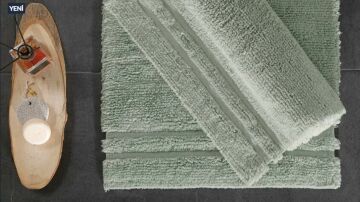 Yataş Bedding Felicia Banyo Paspası Seti - Nil Yeşili (50x60 cm + 60x100 cm)