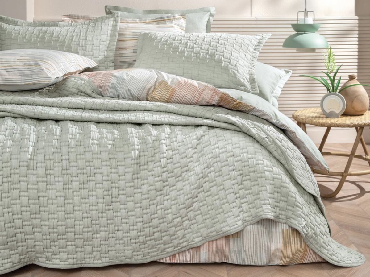 Yataş Bedding Tek Kişilik Velma Yatak Örtüsü Seti - Adaçayı/Gri